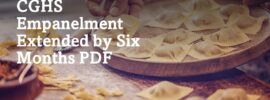 CGHS Empanelment Extended by Six Months PDF