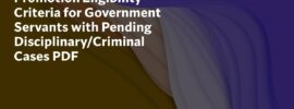 Promotion Eligibility Criteria for Government Servants with Pending Disciplinary/Criminal Cases PDF