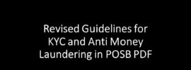 Revised Guidelines for KYC and Anti Money Laundering in POSB PDF