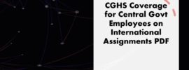 CGHS Coverage for Central Govt Employees on International Assignments PDF