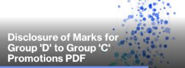 Disclosure of Marks for Group 'D' to Group 'C' Promotions PDF