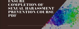 Ensure Completion of Sexual Harassment Prevention Course PDF