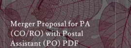 Merger Proposal for PA (CO/RO) with Postal Assistant (PO) PDF