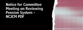 Notice for Committee Meeting on Reviewing Pension System - NCJCM PDF