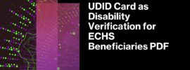 UDID Card as Disability Verification for ECHS Beneficiaries PDF