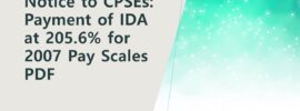 Notice to CPSEs: Payment of IDA at 205.6% for 2007 Pay Scales PDF